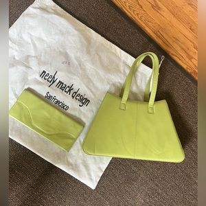 X2 Neely Mack purse and clutch leather P green San Francisco